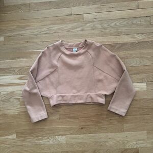 & Other Stories Blush Scuba Crop Sweatshirt